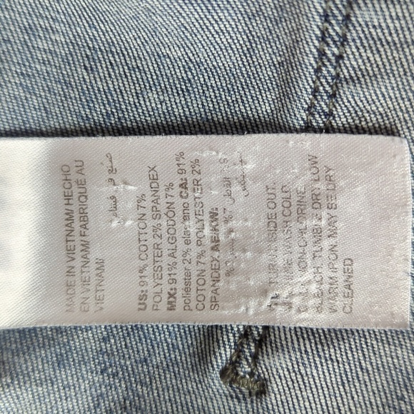 Chico's Distressed Whiskering Skinny Jeans 4R Blue - Picture 4 of 16
